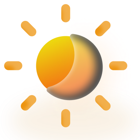Abstract sun icon symbolizing solar energy and sustainability