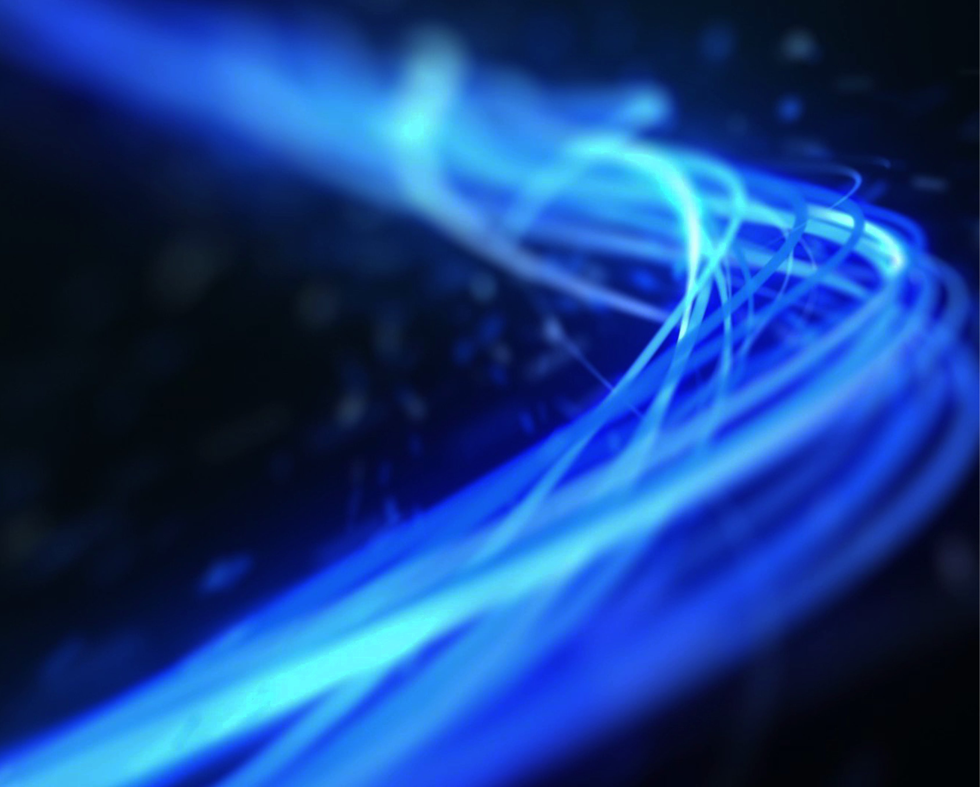 Abstract blue light trails representing energy flow, symbolizing the efficient power transmission of Solavita on grid inverter