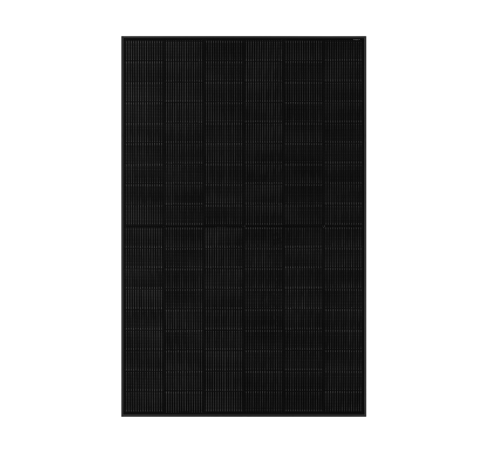 Solavita Black all-glass solar panel with monocrystalline cells arranged in a full-black module design, viewed from the front